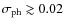 $\sigma_{\rm ph} \gtrsim 0.02$