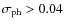 $\sigma_{\rm ph} > 0.04$