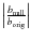 $\left\vert\frac{b_{\rm null}}{b_{\rm orig}}\right\vert$