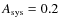 $A_{\rm sys}=0.2$