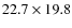 $22.7 \times 19.8$