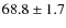 $68.8\pm1.7$