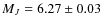 $M_J = 6.27 \pm 0.03$