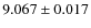 $9.067\pm0.017$