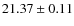 $21.37\pm0.11 $