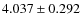 $4.037\pm0.292$