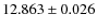 $12.863\pm0.026$