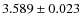 $3.589 \pm0.023$