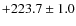 $+223.7\pm1.0$