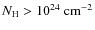 $N_{\rm H}>10^{24}~{\rm cm}^{-2}$