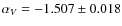 $\alpha_V=-1.507\pm0.018$