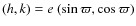 $(h,k)=e~(\sin\varpi,\cos\varpi)$