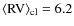 $\langle {\rm RV} \rangle _{\rm cl} = 6.2$