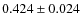 $0.424 \pm 0.024$