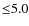 ${\leq}5.0$