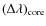 $(\Delta \lambda)_{\rm core}$