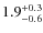 $\rm 1.9_{- 0.6}^{+ 0.3}$