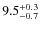 $\rm 9.5_{- 0.7}^{+ 0.3}$