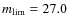 $m_{\rm lim}=27.0$