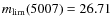 $m_{\rm lim}(5007) = 26.71$