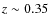 $z\sim0.35$