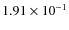 $1.91\times 10^{-1}$