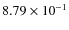 $8.79\times 10^{-1}$