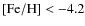 ${\rm [Fe/H]} < -4.2$