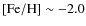${\rm [Fe/H]}\sim -2.0$