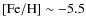 ${\rm [Fe/H]} \sim -5.5$
