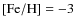 ${\rm [Fe/H]}=-3$