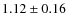 $1.12\pm0.16$