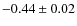 $-0.44\pm0.02$