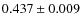 $0.437\pm 0.009$