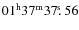 $01^{\rm h}37^{\rm m}37\hbox{$.\!\!^{\rm s}$ }56$