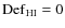 ${\rm Def}_{\rm HI}=0$