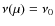 $\nu(\mu)=\nu_0$