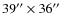 $39^{\prime \prime } \times 36^{\prime \prime }$