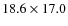 $18.6\times17.0$