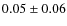 $0.05\pm0.06$