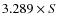 $3.289\times S$