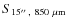 $S_{15{\tiny \hbox{$^{\prime\prime}$ }},~
{\rm 850 ~\mu m}}$
