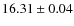$16.31\pm0.04$
