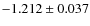 $-1.212\pm0.037$