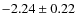 $-2.24\pm0.22$