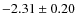 $-2.31\pm0.20$