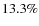 $13.3\%$