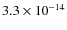 $3.3 \times 10^{-14}$
