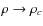 $\rho\rightarrow\rho_c$
