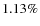 $1.13\%$
